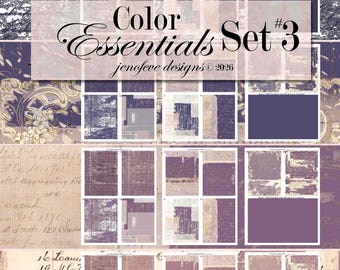 Color Essentials "Set #3" Printable Paper Collection by jenofeve designs