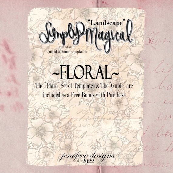 Simply Magical ~Landscape~ FLORAL & Plain~ Printable Templates