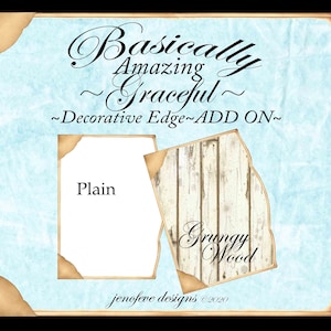 Fondamentalement incroyable ~ Bord décoratif gracieux ~ GRUNGY WOOD & Plain ~ AJOUTER sur des modèles imprimables
