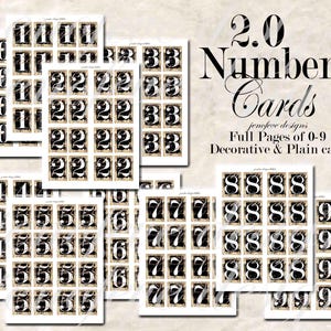 Printable Number Cards 0-100, Mini Embellishments (PDF) image 3