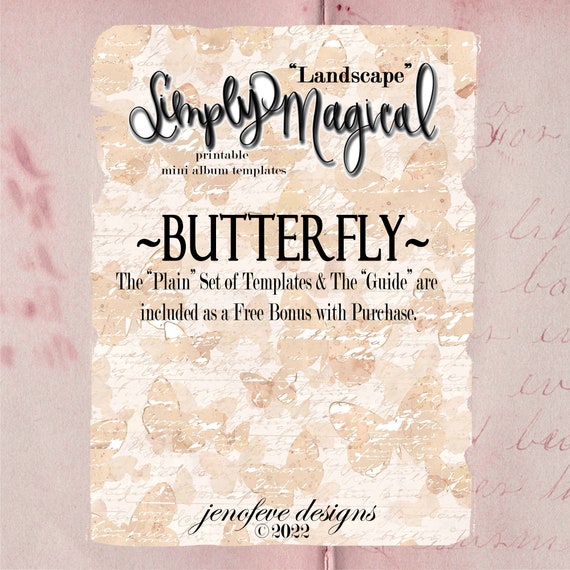 Simply Magical ~Landscape~ BUTTERFLY & Plain~ Printable Templates