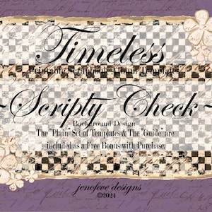 Senza tempo ~ SCRIPTY CHECK, script VINTAGE e semplici ~ Modelli di album di ritagli stampabili