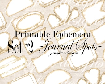 Ephemera ~ Journal Spots Set #2 ~ Printable Embellishment by jenofeve designs