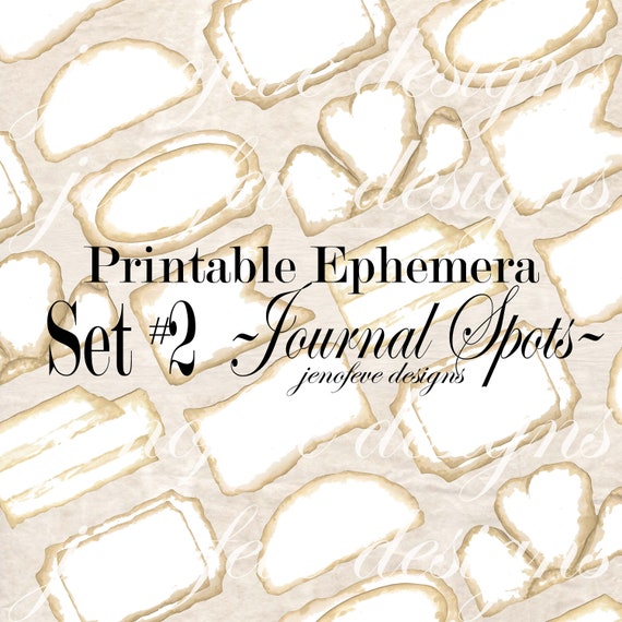 Ephemera ~ Journal Spots Set #2 ~ Printable Embellishment by jenofeve designs