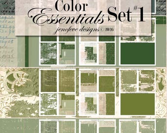Color Essentials "Set #1" Printable Paper Collection by jenofeve designs
