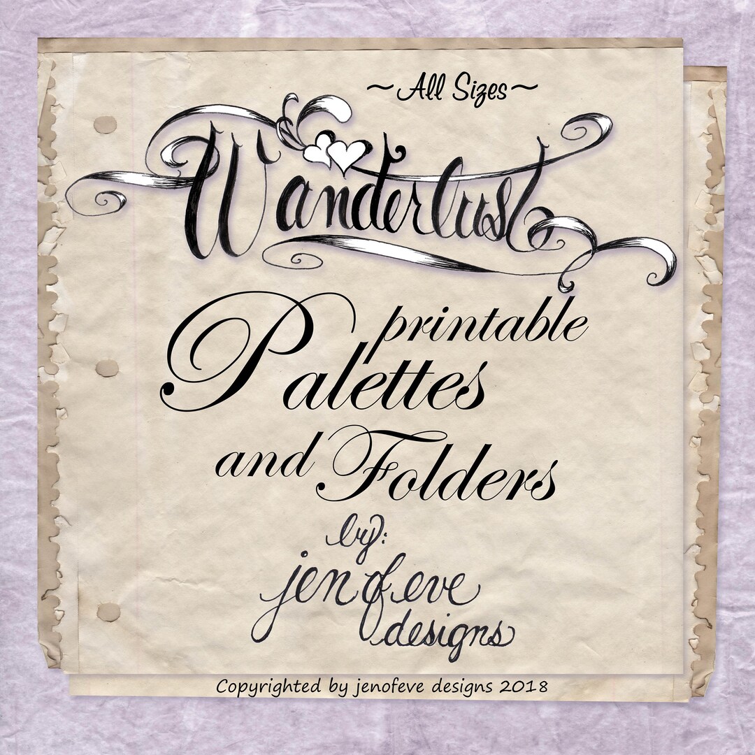 Wanderlust~palettes and Folders~all SIZES Bundle~printable Templates - Etsy