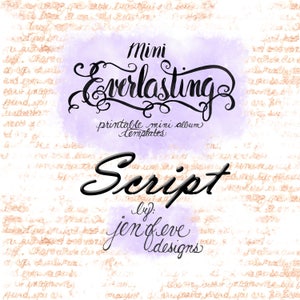 Mini Everlasting Printable Mini album Template in SCRIPT and PLAIN