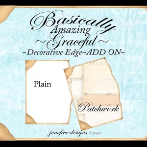 Fondamentalement étonnant ~ Bordure décorative gracieuse ~ PATCHWORK & Plain ~ AJOUTER sur des modèles imprimables