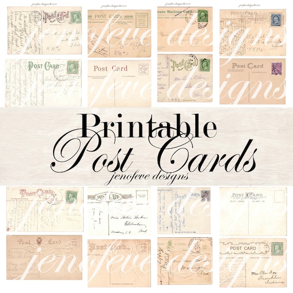 Post Cards ~Printable Embellishments~  jenofeve designs