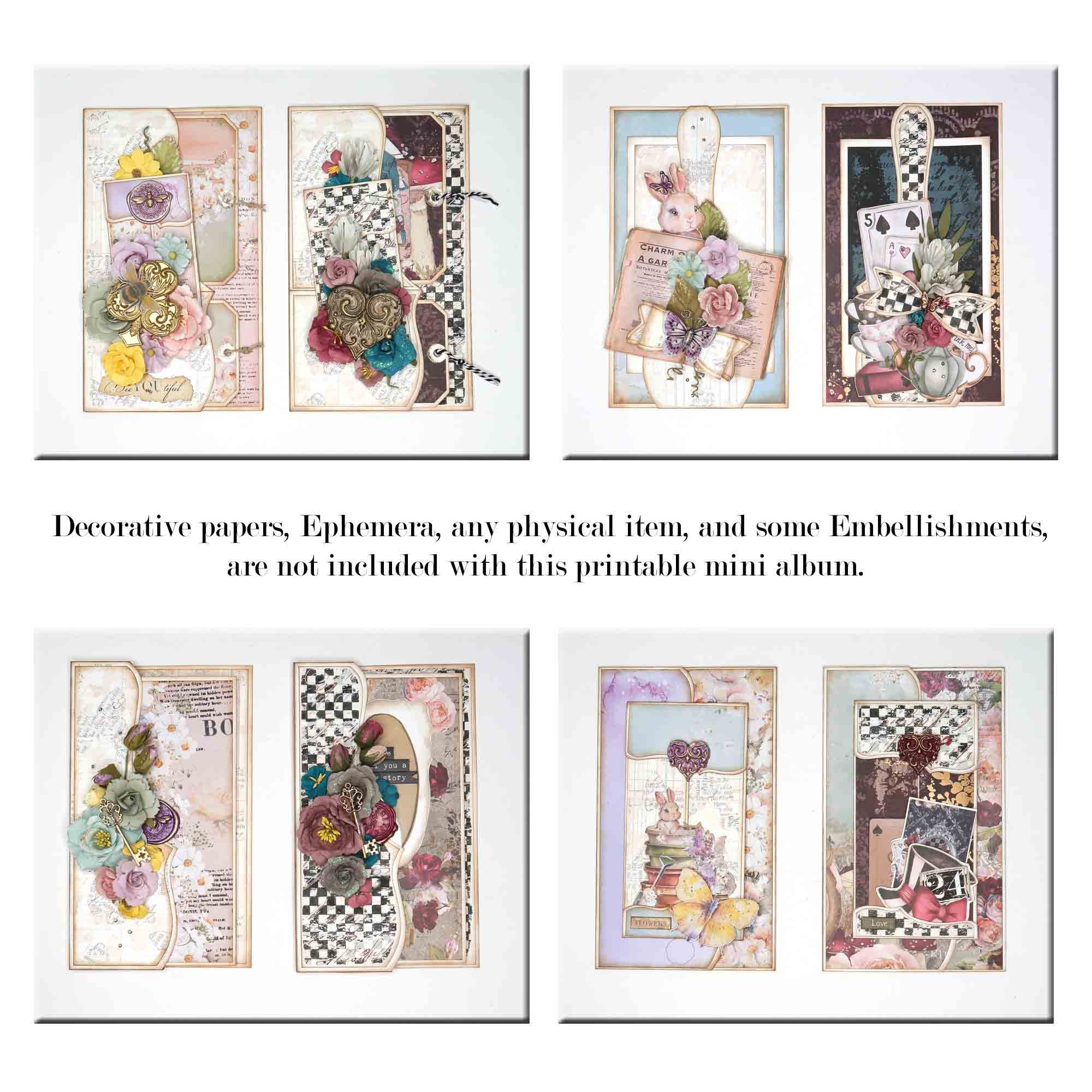 Timeless ~ LETTERS, VINTAGE Script, & Plain~ Printable Scrapbook Album ...