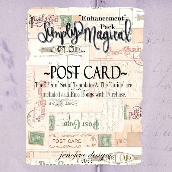 Simply Magical ~Enhancement Pack~ POST CARD & Plain~ Printable Templates