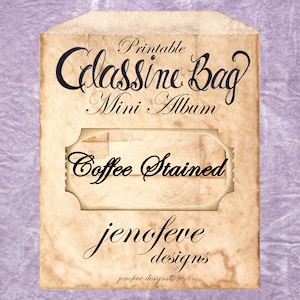 Glassine Bag~collage 2, Coffee Stained, &amp; Plain~printable Mini Album ...