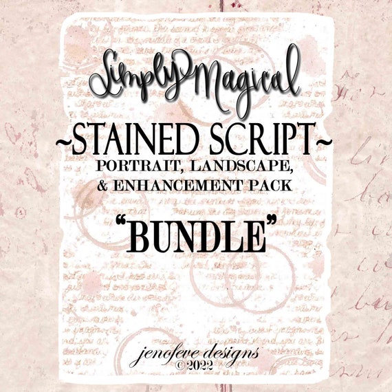 Simply Magical ~BUNDLE~ STAINED SCRIPT~ Printable Templates