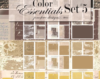 Color Essentials "Set #5" Printable Paper Collection by jenofeve designs
