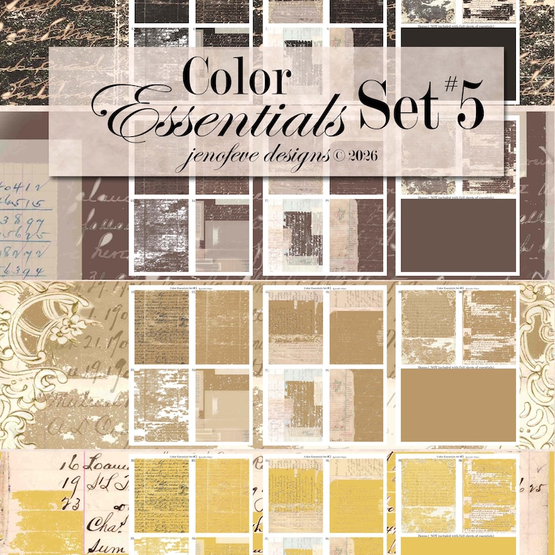 Color Essentials "set #5" Printable Paper Collection by Jenofeve ...