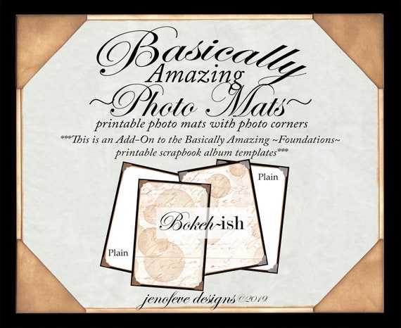 Basically Amazing~Photo Mats~Bokeh-ish & Plain~ADD-ON Printable photo mats