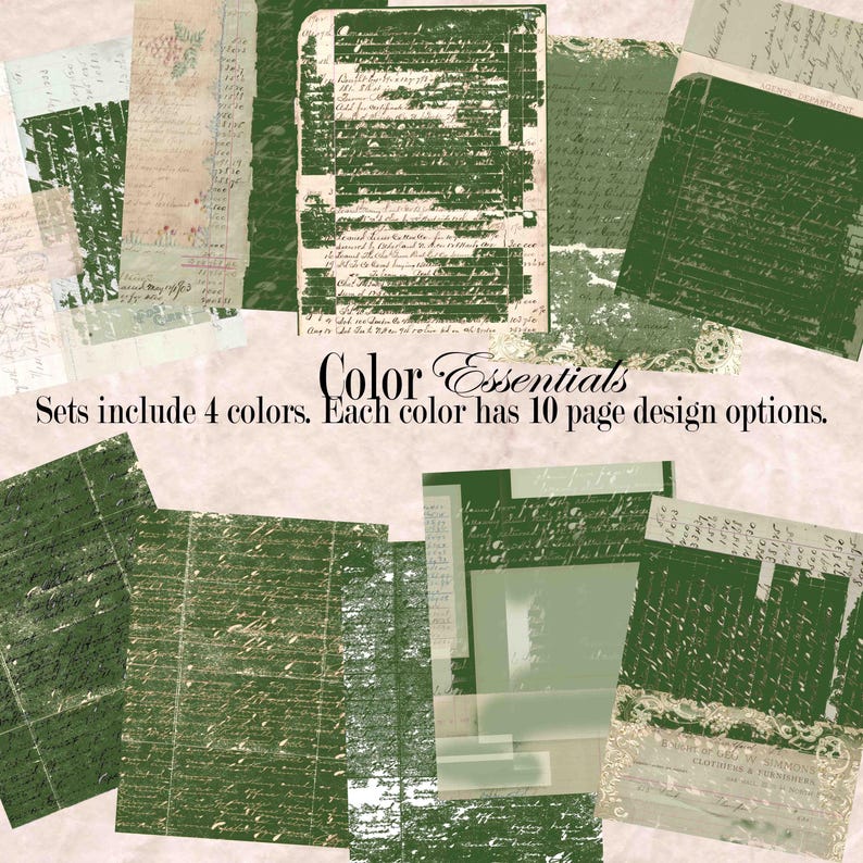 Color Essentials "Set #1" Printable Paper Collection by jenofeve designs image 3