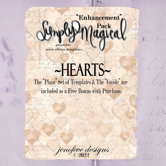 Simply Magical ~Enhancement Pack~ HEARTS & Plain~ Printable Templates