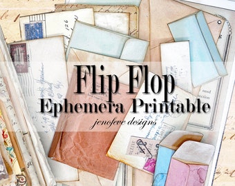 Flip Flop Ephemera Printable by jenofeve designs