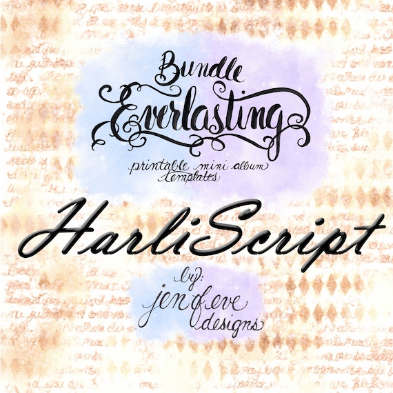 Everlasting & Mini Everlasting Printable Mini album Template Bundle in HarliScript and PLAIN