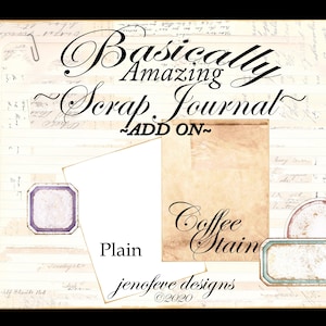 Basicamente incrível ~ Scrap Journal ~ COFFEE STAIN & Plain ~ ADICIONAR em modelos para impressão
