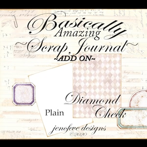 Basically AmazingScrap JournalDIAMOND CHECK & PlainADD On Printable Templates image 1