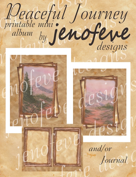 Peaceful Journey "Printable" Vintage Mini Album