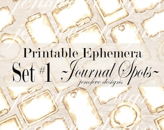 Ephemera ~ Journal Spots Set #1 ~ Printable Embellishment by jenofeve designs