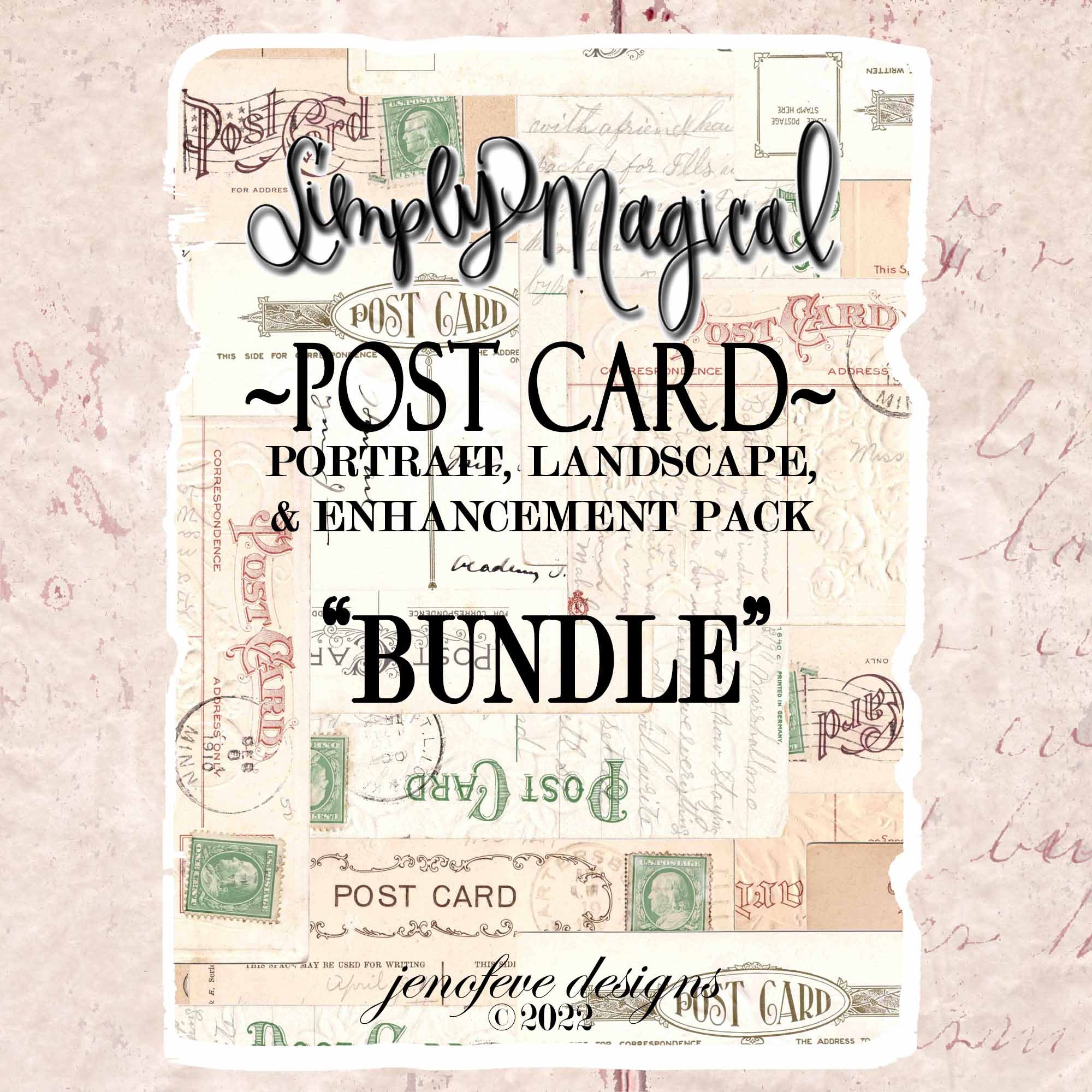 Simply Magical ~BUNDLE~ POST CARD~ Printable Templates