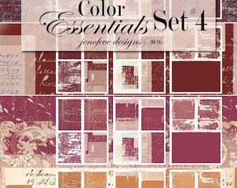 Color Essentials "Set #4" Printable Paper Collection by jenofeve designs