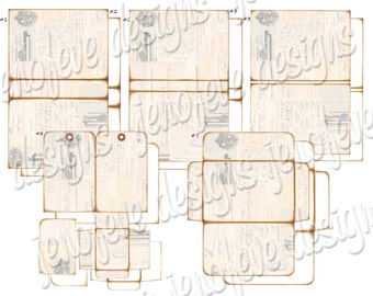 Stack the Pages Printable Mini Album Collage & Plain Templates
