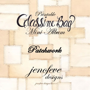 Glassine Bag~patchwork, Coffee Stained, &amp; Plain~printable Mini Album ...