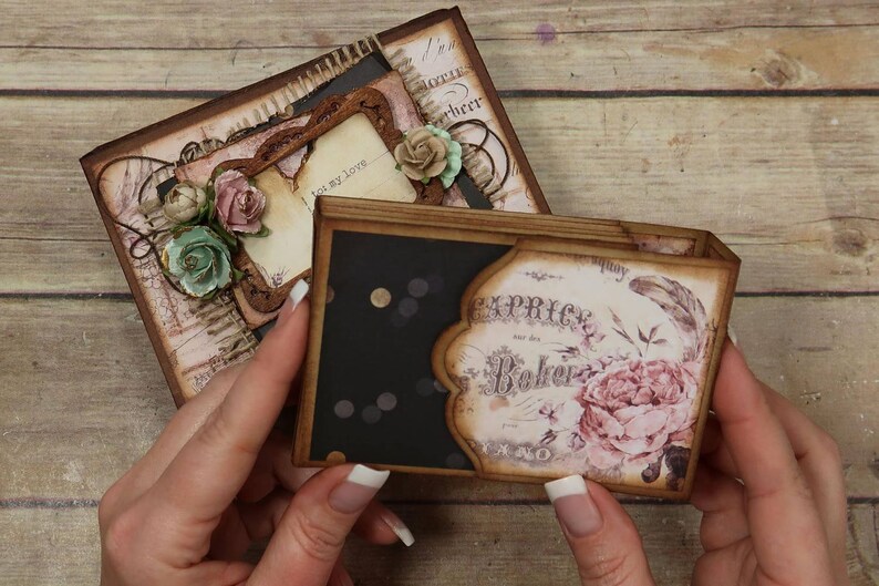 SMALL Keepsake Box /& Mini Album Printable Template in Checker and Plain