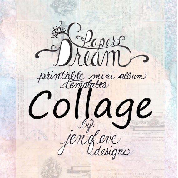 The Paper Dream Printable Mini Album Templates in Collage and Plain