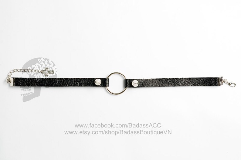 Black faux vegan leather silver color o ring straps 12 mm 0.5 | Etsy