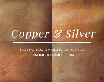 Copper and Silver Backgrounds Papers Textures