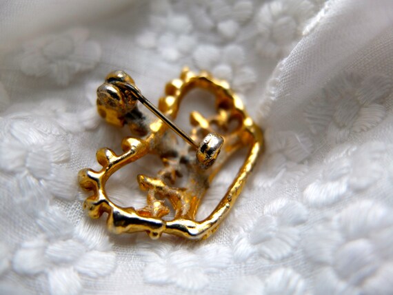 Crown jewels brooch / Queen's  pin / gold crown b… - image 4