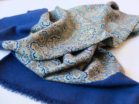 Man's wool scarf / Father's day / 1940s Italian wo
