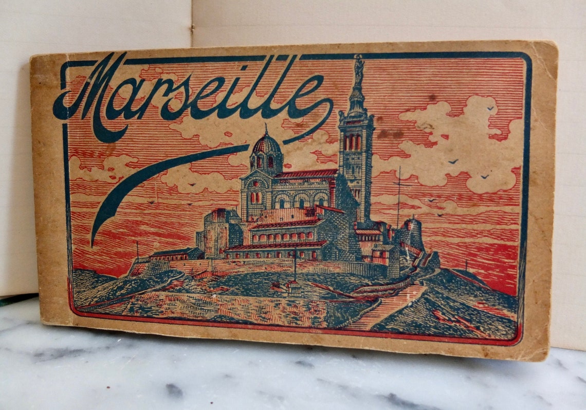 Original 20 antique French postcards book collectible Art Etsy