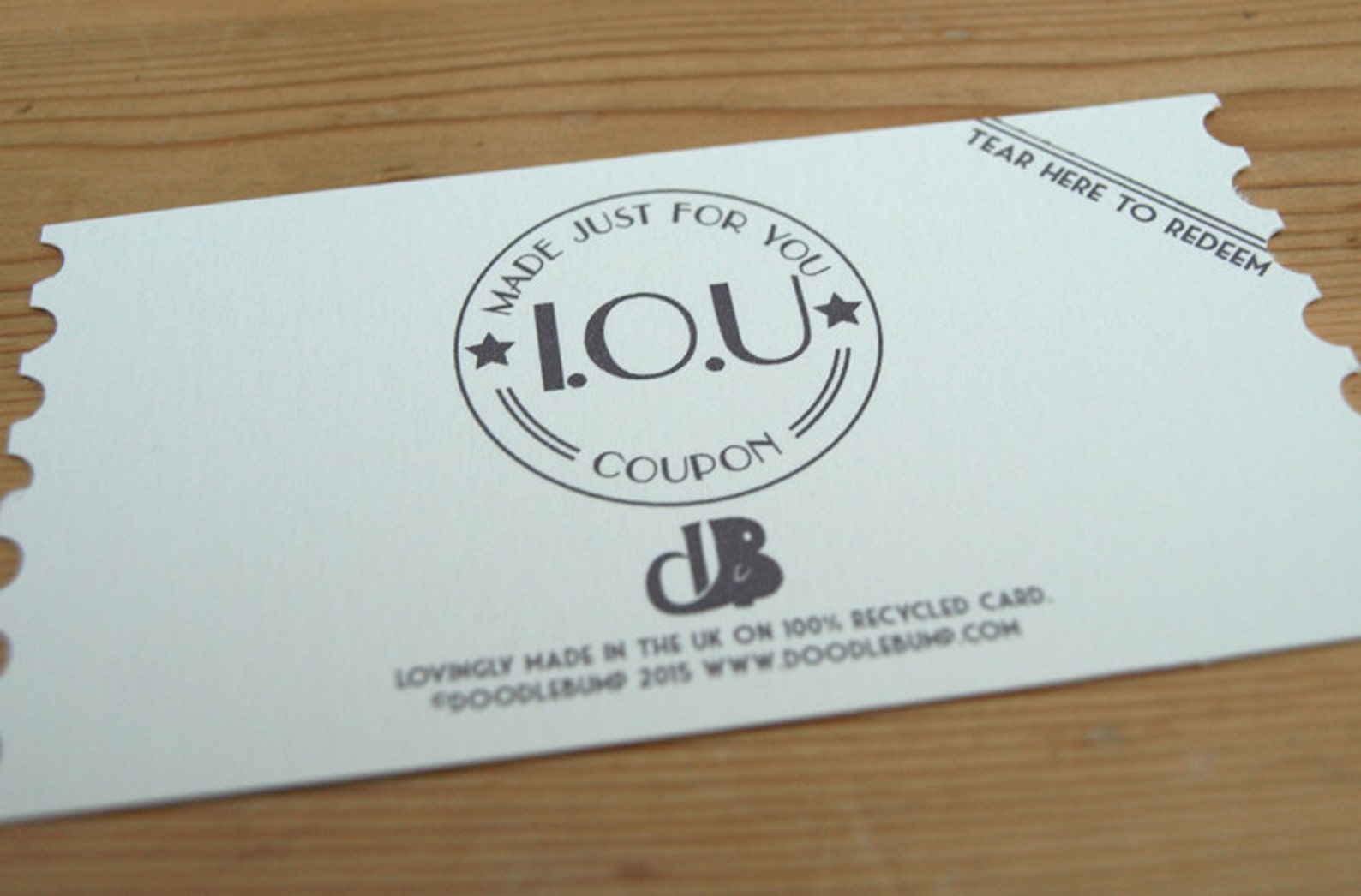 Personalised IOU Coupons - Etsy UK