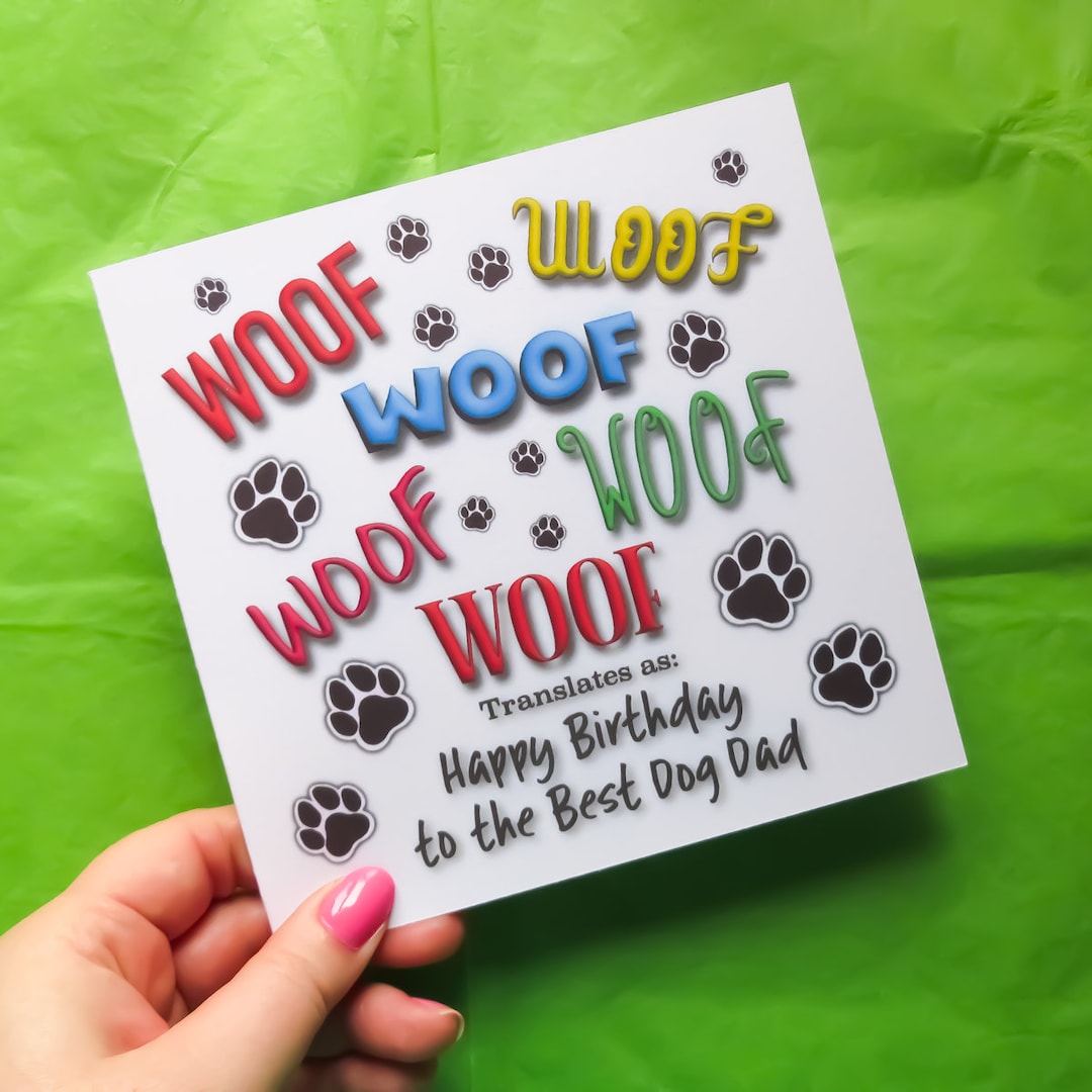 Funny Dog Dad Birthday Card | From the Dog, Pet Lover Gift - Etsy