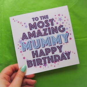 Cartão de Feliz Aniversário para a Mamãe Mais Incrível - Desejos de Aniversário