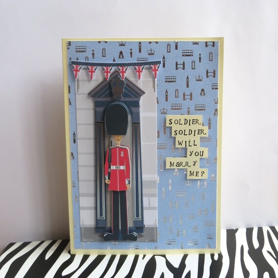 Items similar to Soldier Soldier British Greeting Card Birthday