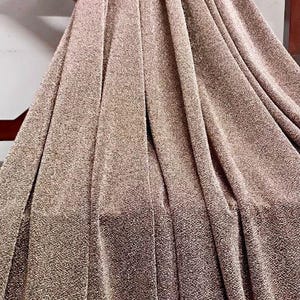 Rose Gold Lurex Fabric: Shimmer Glitter Stretch Bridal Dress Fabric