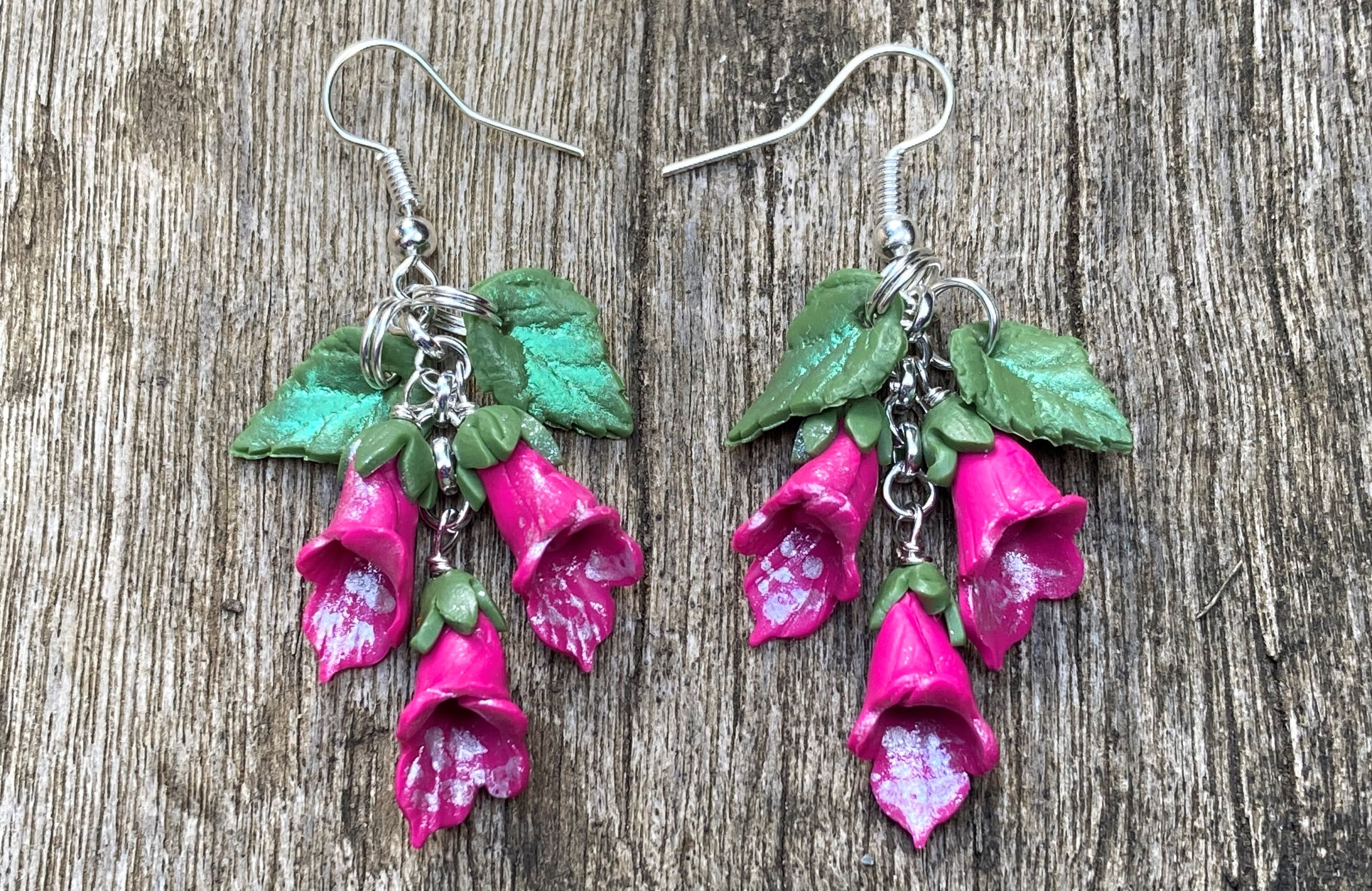 Foxglove Gold Earrings