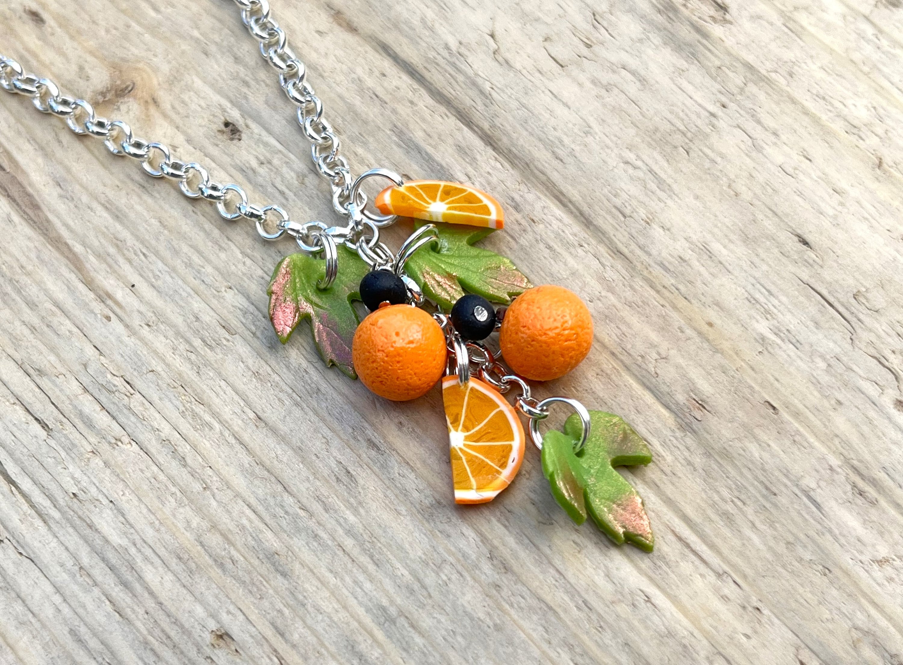 Orange fruit necklace discount