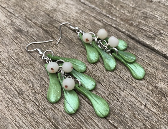 Mistletoe earrings deals