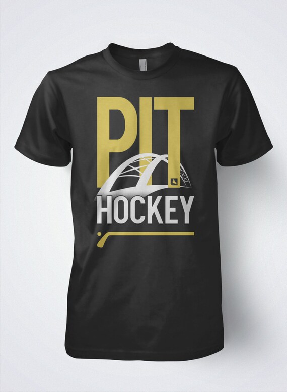 Hockey T Shirt Men's Pittsburgh Hockey by Scrappers Hockey Etsy