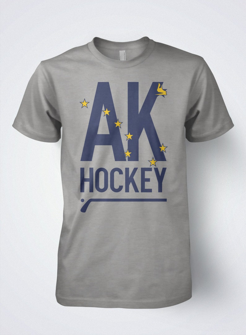 Men's Hockey T Shirt Alaska Hockey Tshirt by Scrappers Etsy