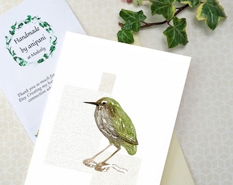 Bird  greetings card, custom greetings card, own greetings card